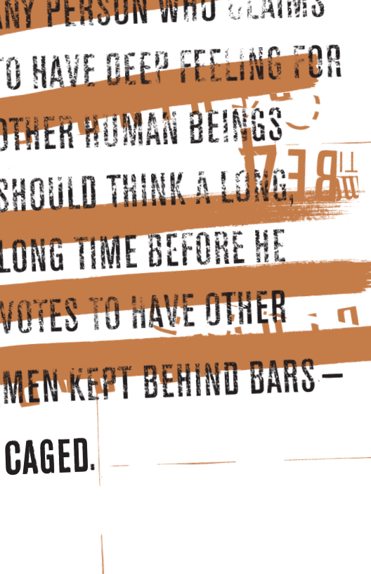 W PERSUNT WY wAtiny 0 HAVE GEES ahbentifigif FHER Mo AN BEIRGS ou el [ TR A LU ’ONG [IME BEFCRE BE VOTES TRV OTAER MENKET SEHIND BARS -  CAGED. 